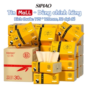 Giấy lụa mềm dày 3 lớp Sipiao (6021-30) 300 chiếc mỗi gói VN 30 gói Giấy vệ sinh