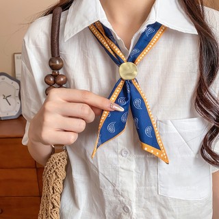 Retro Khăn Quàng Cổ Chấm Bi Cao Cấp, Phù Hợp Cho Nữ