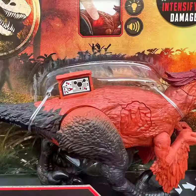Jurassic World Epic Attack Pyroraptor Hình đồ chơi khủng long với hư tổn, đèn và âm thanh HTP67