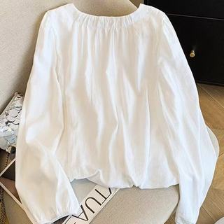 Áo sơ mi nữ dài tay dáng rộng phong cách Hàn Quốc