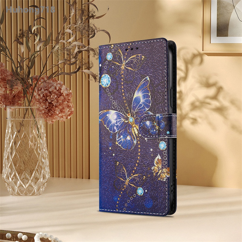 Dành Cho Itel A16 A23 A48 A50 A50C A80 A90 A95 Power 70 P17 P38 P40 P55 Pro Plus P70 S17 S18 4G 5G Vỏ Điện Thoại Da Lật Chống Sốc Khe Cắm Thẻ Vỏ