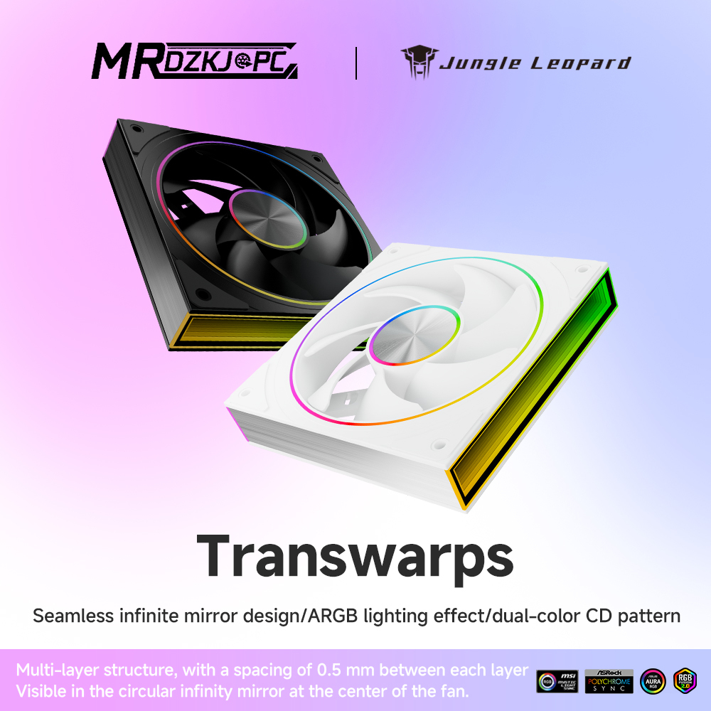 Quạt CPU Jungle Leopard Transwarp ARGB 120mm 5V 3PIN Gương Vô Cực Chiếu ...
