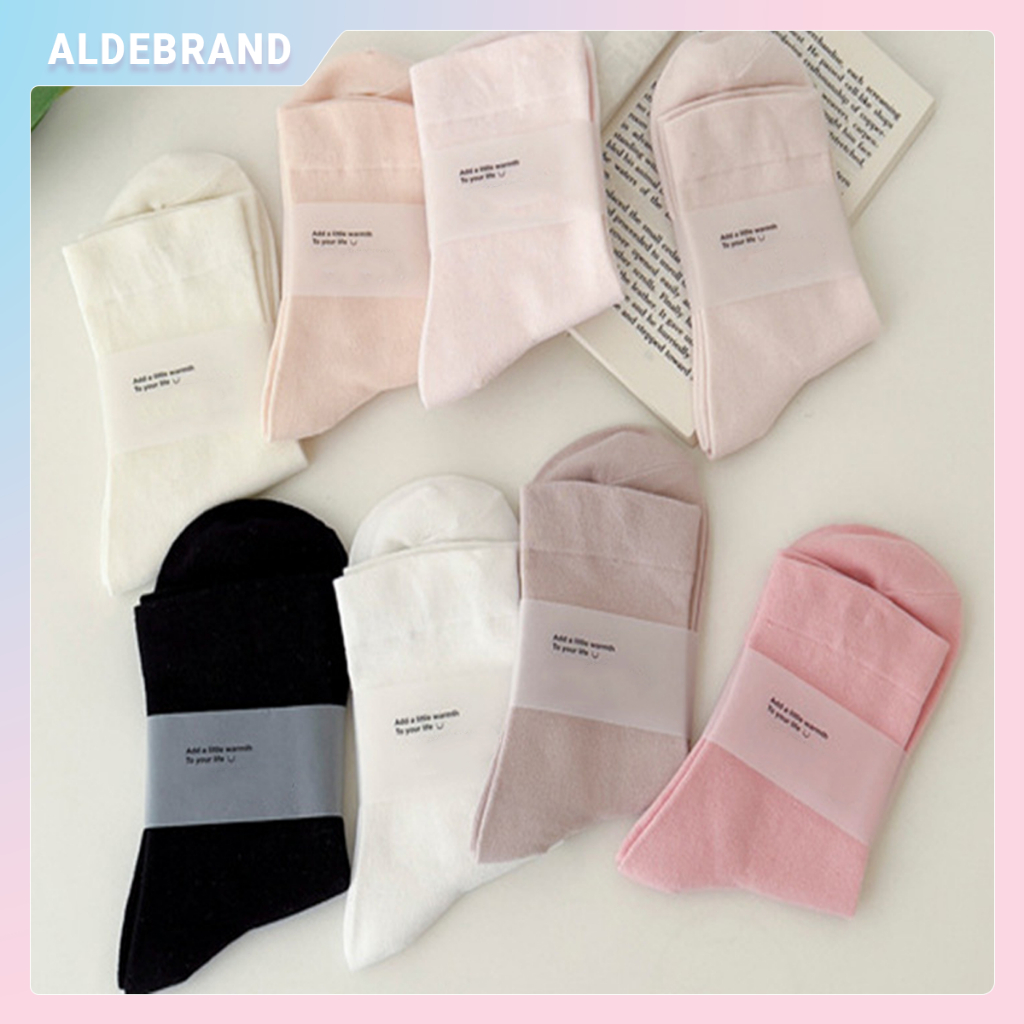 【Hà Nội】 ALDEBRAND Tất cổ cao nữ Nhiều Màu Sắc vớ trơn màu Pastel dễ thương chất thun mềm mịn phong cách Hàn Quốc