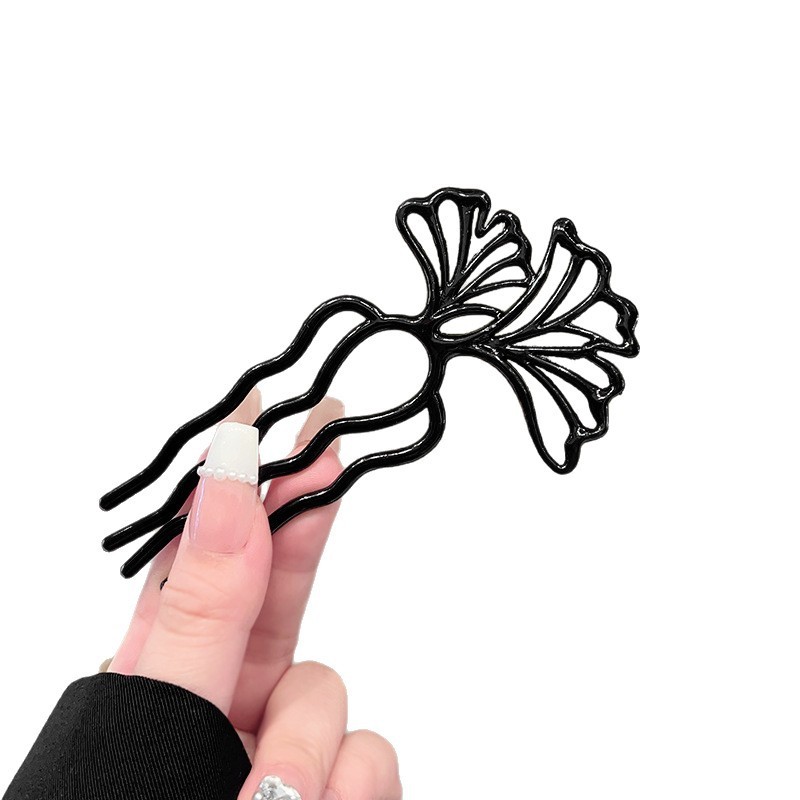 Kẹp tóc ginkgo cao cấp, kẹp đuôi cá, kẹp cuộn bóng hiện đại, dụng cụ tạo kiểu tóc đơn giản phong cách Trung Hoa