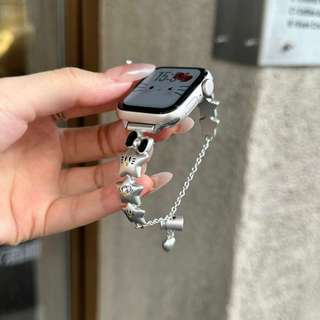 Dây đeo dây chuyền hình con bướm sao cho Apple Watch Ultra 46 / 44 / 40 / 49 / 45 / 41 / 42 / 38 / 45mm iwatch Series Ultra 11 / / 10 / 9 / 8 / 7 / 6 / 5 / 4 / 3 / 2 / 1 / SE