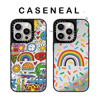 CASENEAL Đám mây cầu vồng Vỏ điện thoại gương chất lượng cao Thích hợp cho iPhone 17ProMax 17pro 17 air 16promax 16 15promax 15 14promax 13 13promax Ốp lưng cứng chống rơi thời trang
