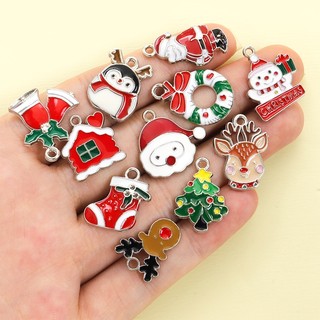 Phụ Kiện Trang Sức & Trang Trí Tiệc Chủ Đề Giáng Sinh - Ông Già Noel, Cây Thông, Người Tuyết, Tuần Lộc - Hợp Kim Dẻo Dài Cho DIY