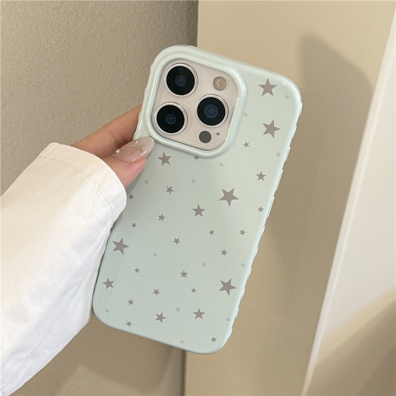 Ốp điện thoại TPU họa tiết chấm ngôi sao cho iPhone 17 Pro max 16 Pro max
