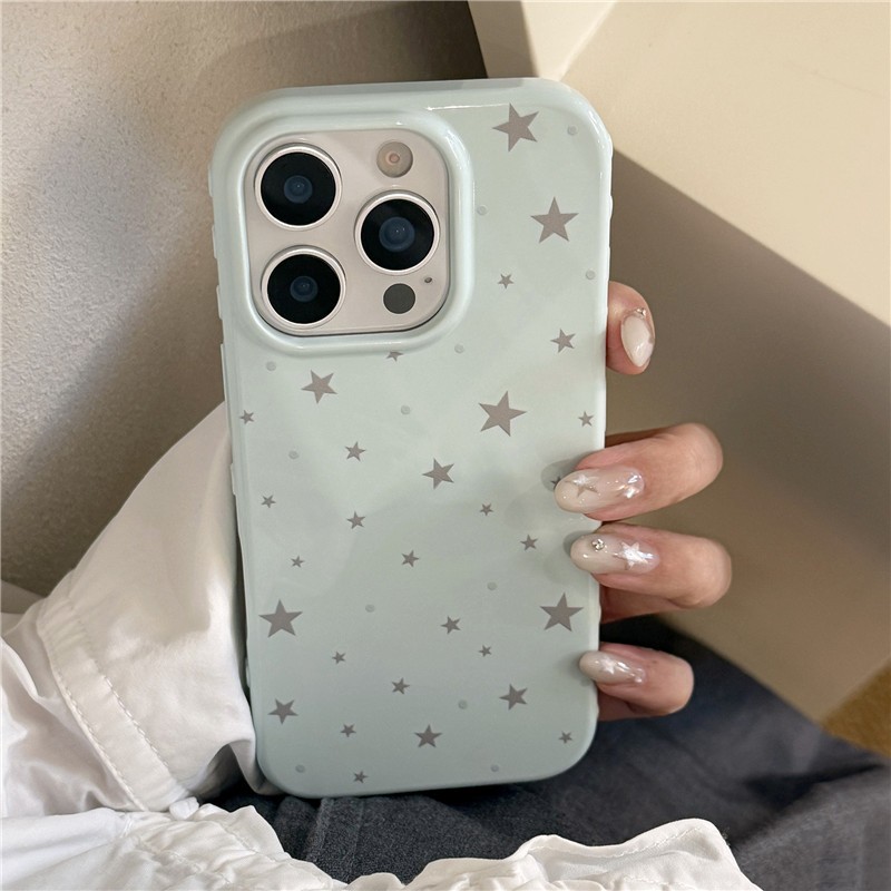 Ốp điện thoại TPU họa tiết chấm ngôi sao cho iPhone 17 Pro max 16 Pro max
