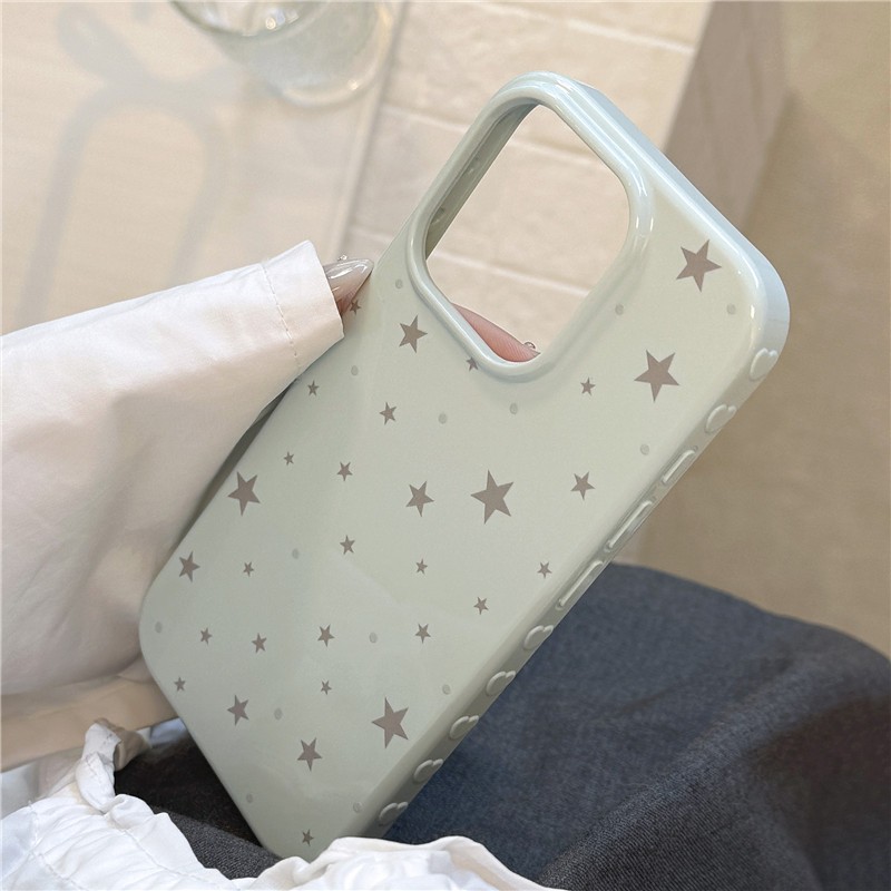 Ốp điện thoại TPU họa tiết chấm ngôi sao cho iPhone 17 Pro max 16 Pro max