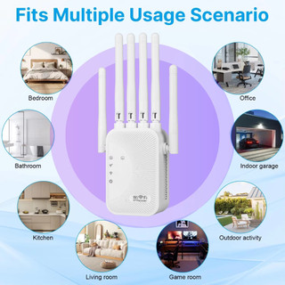 Bộ khuếch đại lặp lại Wifi 1200 / 300Mbps Bộ mở rộng phạm vi mở rộng mạng 2.4G 5G Bộ mở rộng tín hiệu WiFi Bộ định tuyến Wi-Fi không dây