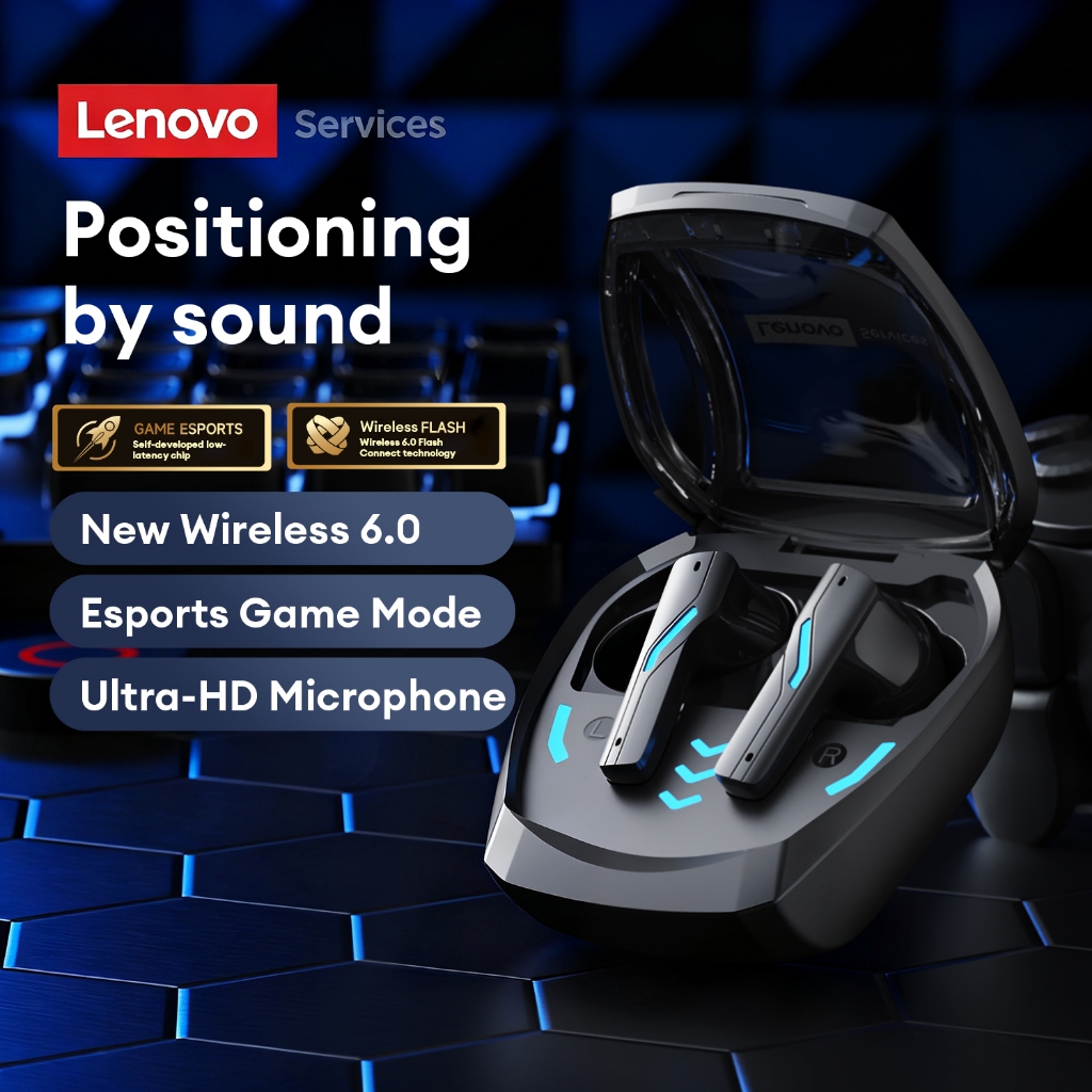 Tai nghe chơi game Lenovo GT100 Tai nghe Bluetooth Độ trễ thấp In-Ear Chống nước Chất lượng âm thanh HIFI Bluetooth 6.0 | BigBuy360 - bigbuy360.vn