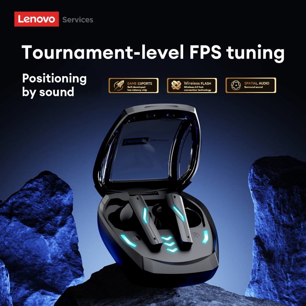 Tai nghe chơi game Lenovo GT100 Tai nghe Bluetooth Độ trễ thấp In-Ear Chống nước Chất lượng âm thanh HIFI Bluetooth 6.0 | BigBuy360 - bigbuy360.vn