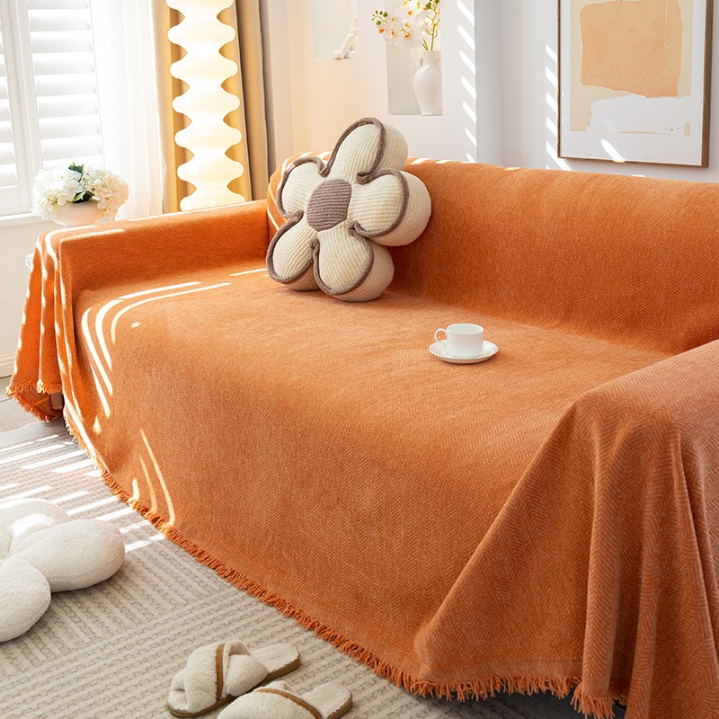 Vỏ bọc ghế sofa Chenille chống trượt sang trọng nhẹ kiểu Pháp, Chăn sofa mềm có thể giặt đa năng, Vỏ sofa 2 và 3 chỗ