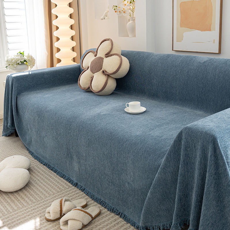 Vỏ bọc ghế sofa Chenille chống trượt sang trọng nhẹ kiểu Pháp, Chăn sofa mềm có thể giặt đa năng, Vỏ sofa 2 và 3 chỗ