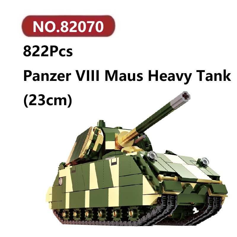 Panzer VIII Maus Xe Tăng Đồ Chơi Lắp Ráp Mô Hình 822Chi Tiết KAZI Tank ...