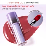 [COMBO 2] Son Bóng Đầu Sắt Nhung & Bảng Phấn Bắt Sáng Tạo Khối Highlight JUDYDOLL Bền Màu Dưỡng Môi Mỏng Nhẹ — ảnh 2