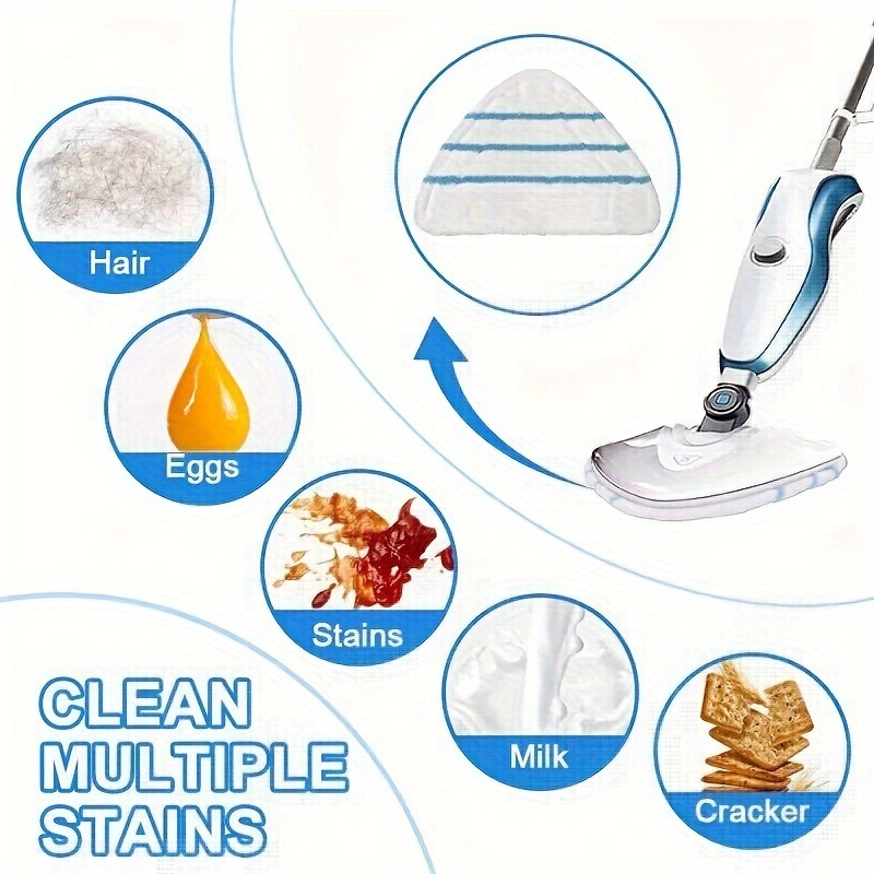 4 Chiếc Cây Lau Hơi Nước Thay Thế Miếng Lót Tam Giác Có Thể Giặt Vải Lau Sàn Microfiber Cây Lau Nhà