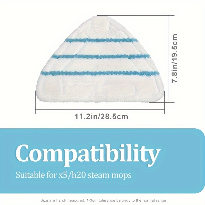 4 Chiếc Cây Lau Hơi Nước Thay Thế Miếng Lót Tam Giác Có Thể Giặt Vải Lau Sàn Microfiber Cây Lau Nhà