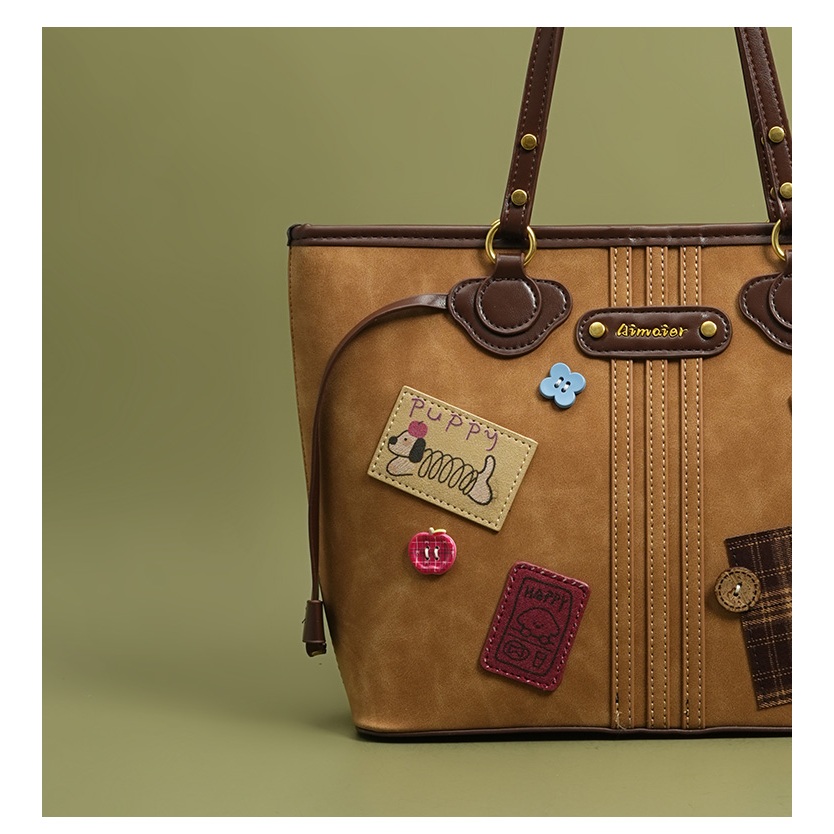 Auudre Retro Dung Tích Lớn Đi Làm Túi Tote Nữ Đeo Vai | BigBuy360 - bigbuy360.vn