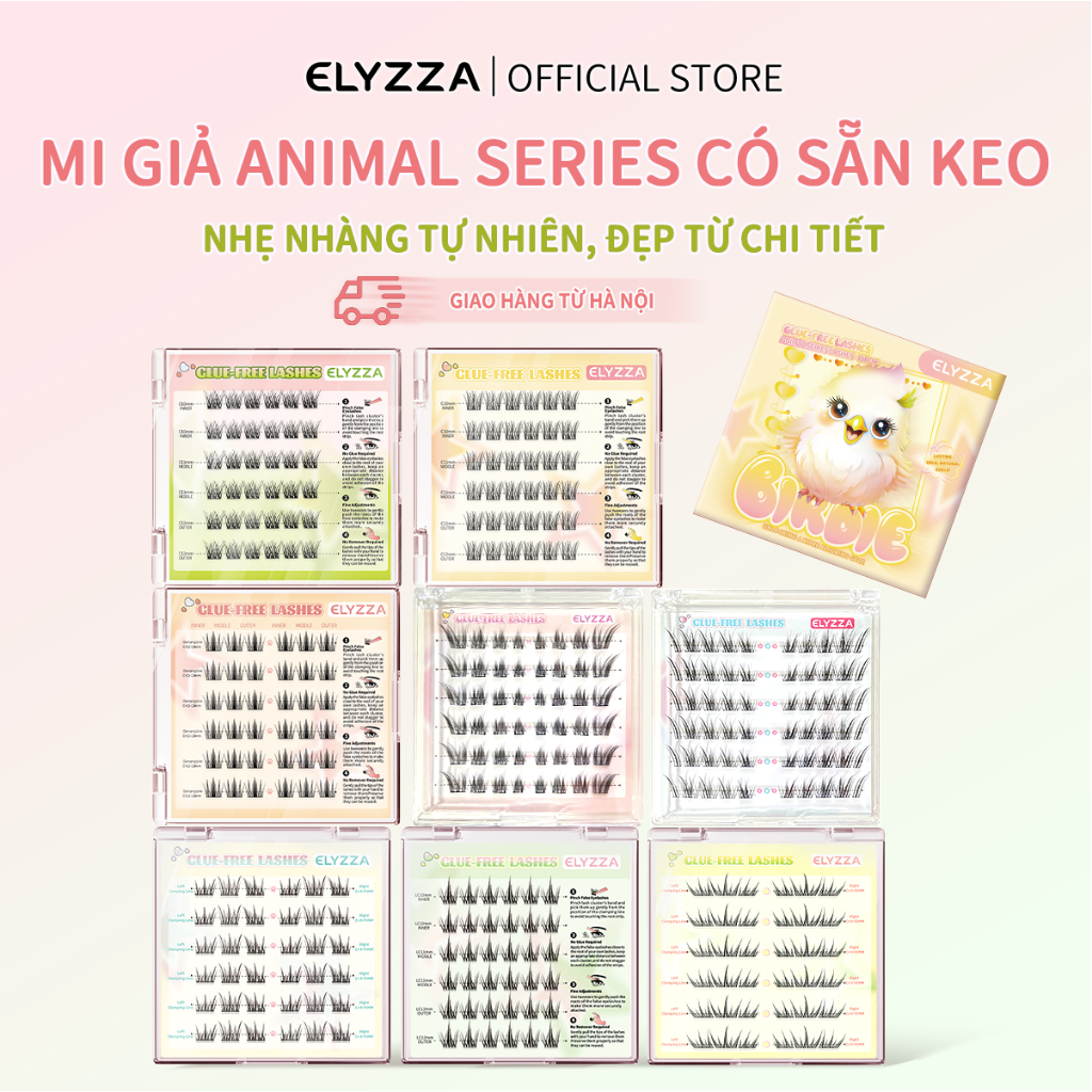 [HOT] Mi Giả Có Keo Sẵn ELYZZA Nối Mi Không Cần Keo, Dễ Gắn | Sợi Mi Sử Dụng Nhiều Lần | Mi Cụm Tự Nhiên