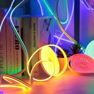 12V Led Neon Dải Đèn Flex Băng Chống Thấm Nước Dây Silicon Thanh 6 Mm Hẹp DIY Giáng Sinh Ngày Lễ Trang Trí Ánh Sáng DC