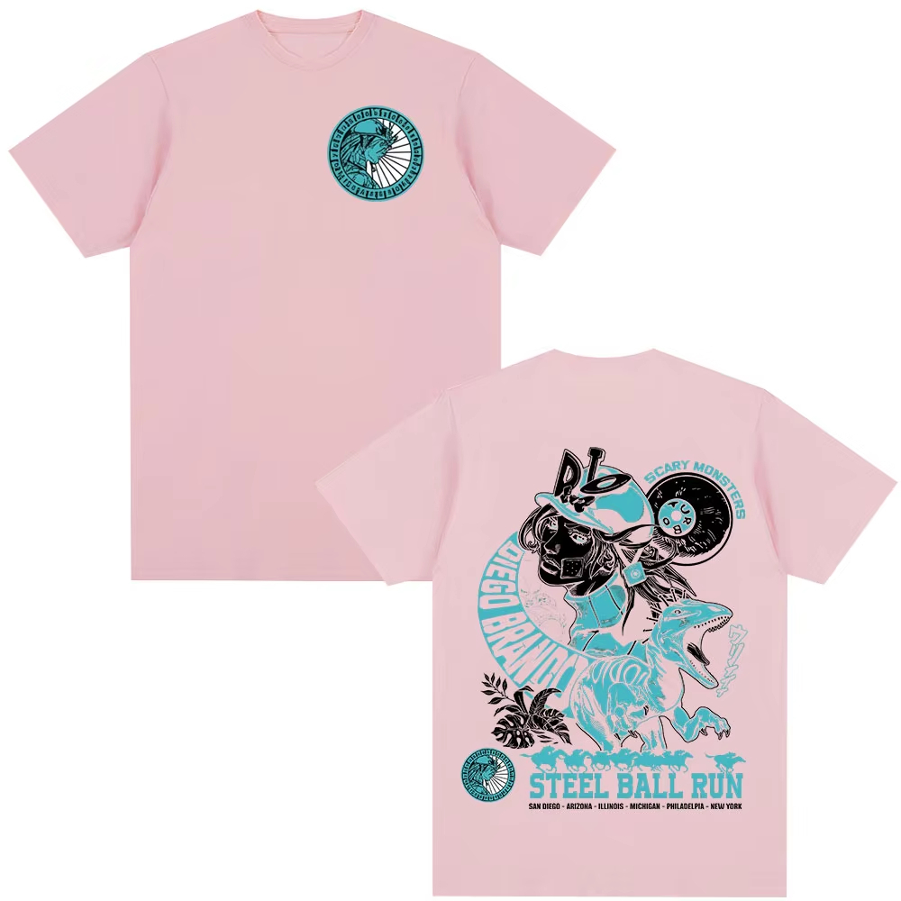 Áo thun cotton họa tiết manga JoJo's Bizarre Adventure - Nhân vật Diego Brando