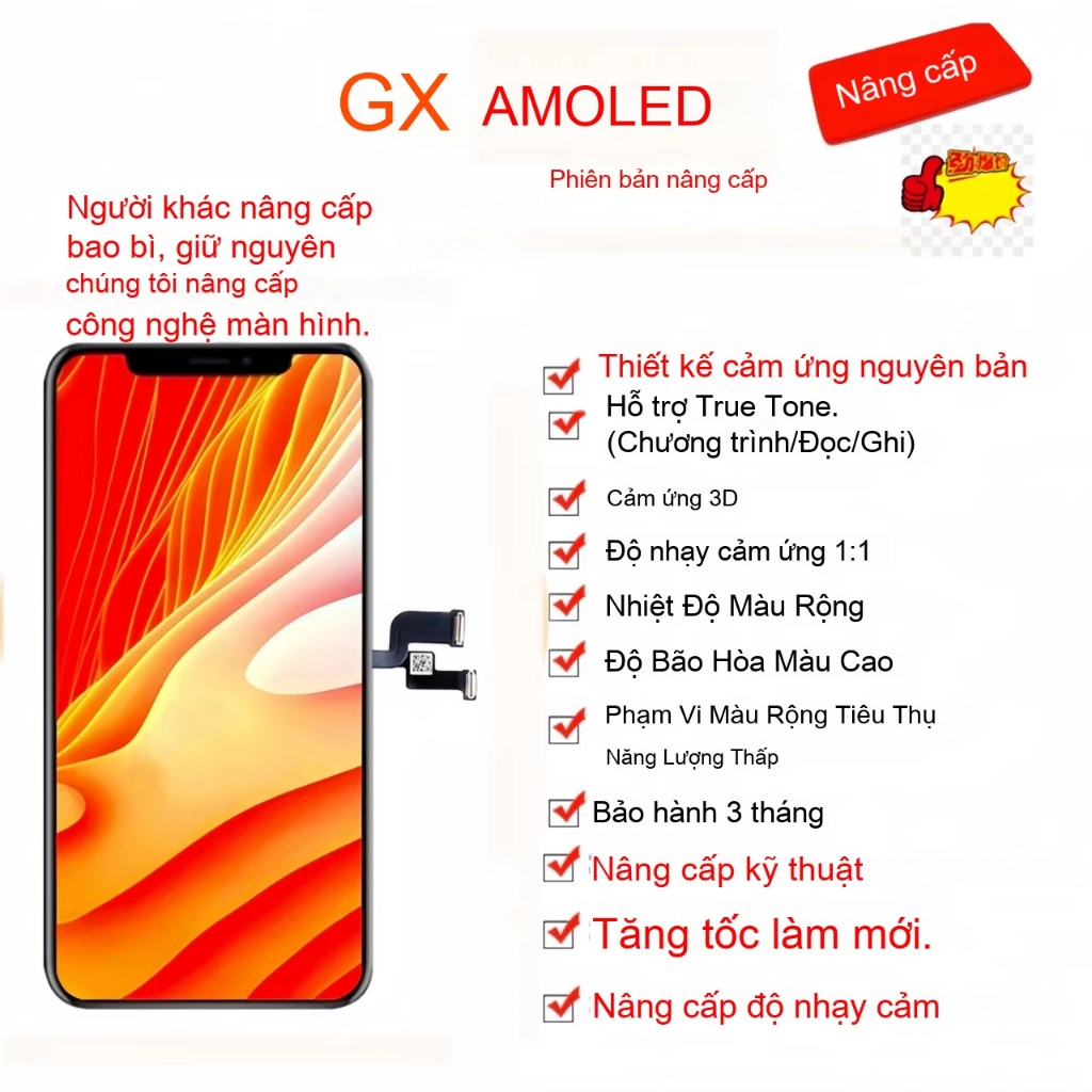 GX OLED Tương Thích Màn Hình Cảm Ứng Màn Hình Hiển Thị Số Hóa Cho X XS XR XS MAX 11 11 PRO 12 12PRO 12 PROMAX | BigBuy360 - bigbuy360.vn