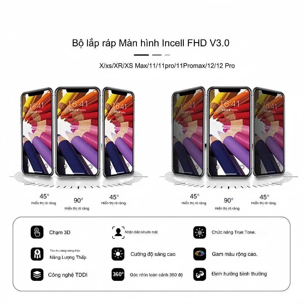 GX OLED Tương Thích Màn Hình Cảm Ứng Màn Hình Hiển Thị Số Hóa Cho X XS XR XS MAX 11 11 PRO 12 12PRO 12 PROMAX | BigBuy360 - bigbuy360.vn