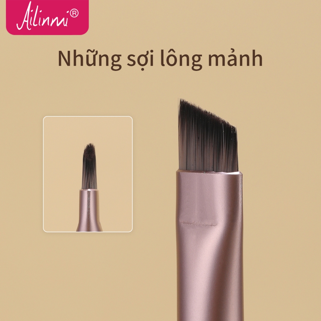 Bàn chải trang điểm Ailinmi, Bộ 12 cọ trang điểm tóc bằng sợi tinh tế, đầy đủ lông mềm, thích hợp cho mọi làn da