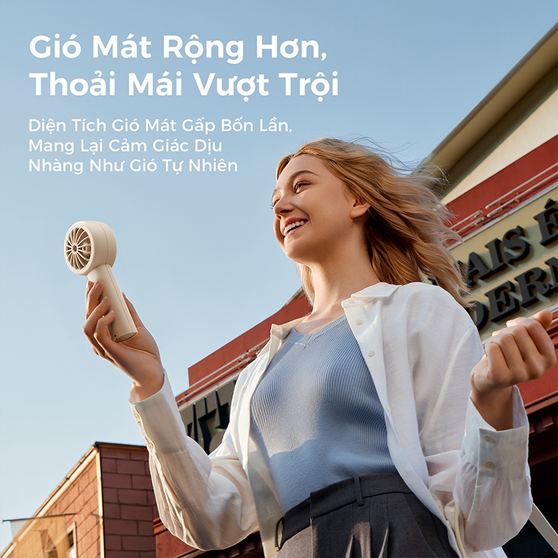 Aecooly Halo 01 Quạt cầm tay mini Quạt Turbo cầm tay cầm tay Aecooly [Thời gian làm mát tối đa 24H], Quạt Mini sạc USB 5 tốc độ