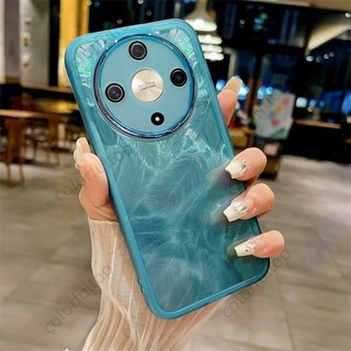 Honor X9d 2025 Vỏ Trong Suốt Cho Honor X9d X 9D HonorX9d 5G Siêu Mỏng Họa Tiết Lông Vũ Silicon Mềm Ốp điện thoại TPU Chống Sốc Cặp Đôi Ống Kính Bảo Vệ Mặt Sau
