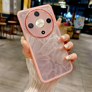 Honor X9d 2025 Vỏ Trong Suốt Cho Honor X9d X 9D HonorX9d 5G Siêu Mỏng Họa Tiết Lông Vũ Silicon Mềm Ốp điện thoại TPU Chống Sốc Cặp Đôi Ống Kính Bảo Vệ Mặt Sau