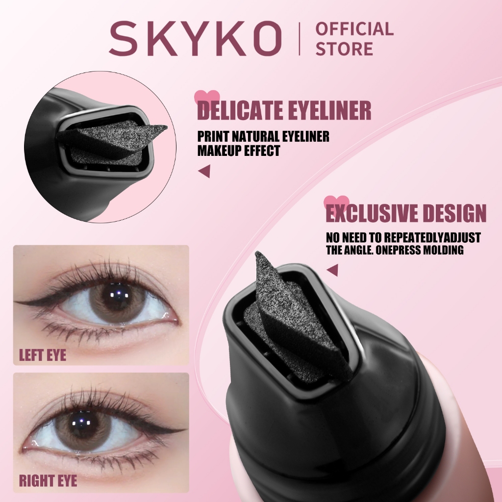 Bộ 2 Bộ Mascara & Bút Kẻ Mắt SKYKO Bộ Trang Điểm Mắt Lâu Dài Chống Thấm Nước