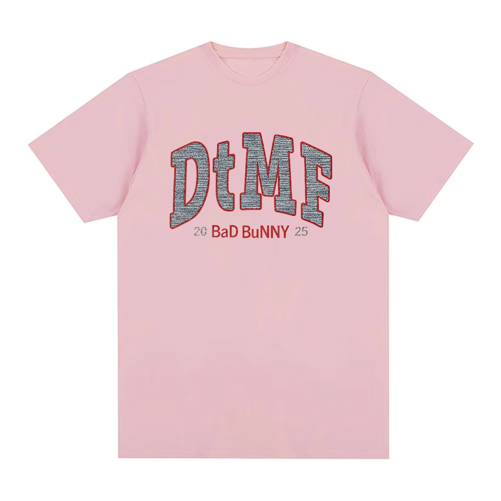 Áo thun cotton phong cách retro nam thời trang đường phố lấy cảm hứng từ Bad Bunny