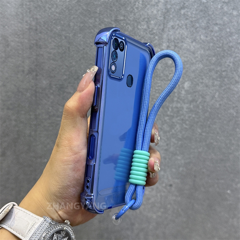 Ốp Lưng Cho infinix smart 5 Mới Tiên Tiến Mạ Điện Chống Rơi Vỏ Điện Thoại Chất Liệu TPU Vỏ Mềm Miễn Phí Tinh Tế Treo Dây