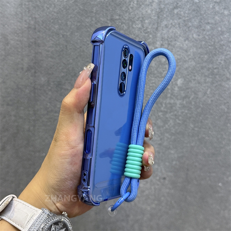 Ốp Lưng Cho redmi 9 Mới Tiên Tiến Mạ Điện Chống Rơi Vỏ Điện Thoại Chất Liệu TPU Vỏ Mềm Miễn Phí Tinh Tế Treo Dây