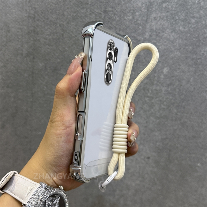 Ốp Lưng Cho redmi 9 Mới Tiên Tiến Mạ Điện Chống Rơi Vỏ Điện Thoại Chất Liệu TPU Vỏ Mềm Miễn Phí Tinh Tế Treo Dây