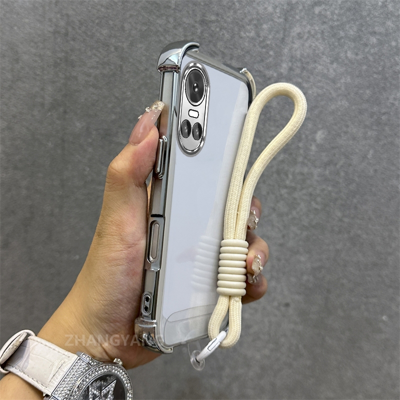 Ốp Lưng Cho OPPO RENO 10 5G RENO 10 Pro 5G Vỏ Điện Thoại Chống Rơi Mạ Điện Tiên Tiến Mới Chất Liệu TPU Vỏ Mềm Miễn Phí Tinh Tế Treo Dây