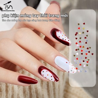 [savemoneyeveryday] Móng tay trái tim bằng Laser 1mm đầy màu sắc lấp lánh Trang trí móng tay tình yêu Thiết kế tiệm làm móng Phụ kiện dễ thương Thiết kế nghệ thuật làm móng DIY [vn]