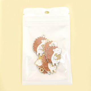 10 Chiếc Tai Lúa Mì Dễ Thương Nhím Nhỏ Giọt Dầu Hợp Kim Quyến Rũ Vòng Cổ Thú Vị Bông Tai Vòng Tay Móc Khóa Túi Treo Đồ Trang Trí Mặt Dây Hoạt Hình DIY - Đồ Trang Trí Lý Tưởng Cho Lễ Tạ Ơn