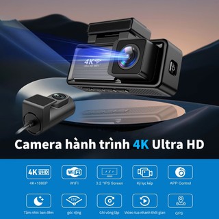 Unisen X20 Camera hành trình ô tô Cảnh báo vượt tốc độ 3840x2160 IPS ghi hình vòng lặp 24 giờ