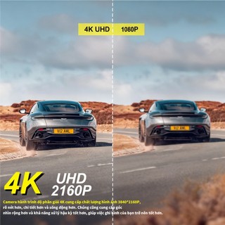 Unisen X20 Camera hành trình ô tô Cảnh báo vượt tốc độ 3840x2160 IPS ghi hình vòng lặp 24 giờ