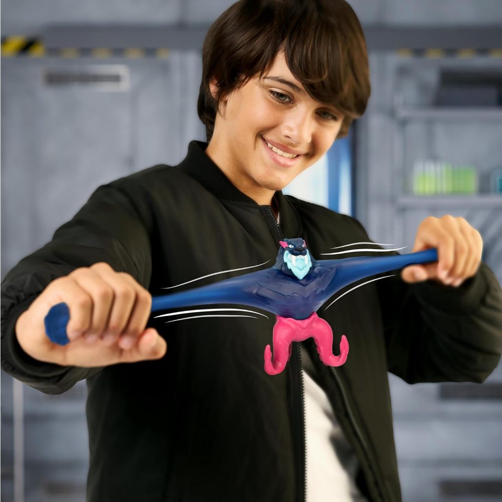MRBEAST LAB - Hyper Fusion Co Giãn Hero, Sabretooth Squid, 5 Inch (12.7CM) Goo Filled Hình Đứng, Kéo Dài Đến 3 Lần Kích Thước, Thu Thập Tất Cả 3; Cobra Panther, Tiger Dragon a