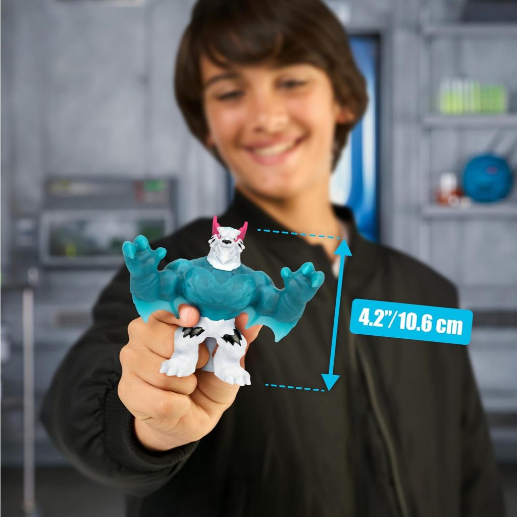 MRBEAST LAB - Hyper Fusion Co Giãn Anh Hùng, Rồng Hổ, 5 Inch (12.7CM) Goo Filled Hình Đứng, Co Giãn Lên Đến 3 Lần Kích Thước Của Anh Tập Hợp Tất Cả 3; Cobra Panther, Tiger Dragon và Sa