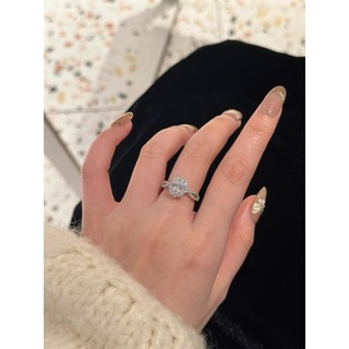 Nhẫn Bạc nữ Giả Moissanite 3 Karat Đá Quý Máu Đỏ Kim Cương Lớn Có Thể Điều Chỉnh Nhẫn Nữ Thiết Kế Sang Trọng Vàng Trắng Nhẫn Cưới Đính Hôn Và Cầu Hôn