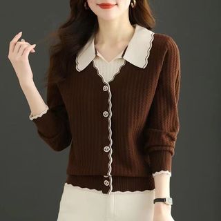 Phụ Nữ Dệt Kim Áo Len Rời Cổ Áo Polo Phiên Bản Hàn Quốc Đi Lại Đơn Giản Phong Cách Mới Thu Đông Áo Chui Đầu Top 2025