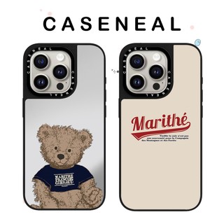 CASENEAL Tiếng Anh Gấu Nhỏ Chất Lượng Cao Gương Ốp Lưng Điện Thoại Thích Hợp Cho iPhone 17ProMax 17pro 17 air 16promax 16 15promax 15 14promax 13 13promax Ốp Lưng Cứng Chống Rơi Thời Trang