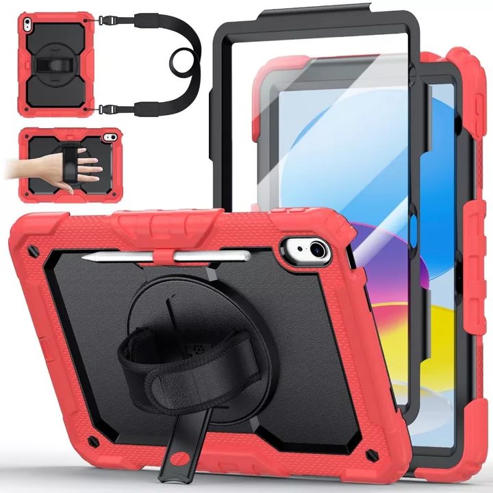 Ốp lưng NEOMIXX dành cho Apple iPad (A16) thế hệ 11/10/9/8/7/6/5 kích thước 11''/10.9''/10.2"/9.7", ốp iPad Mini 8.3" 7.9", iPad Air 13"/11"/10.9"/10.5", vỏ iPad Pro 12.9" kèm miếng dán màn hình, dây 