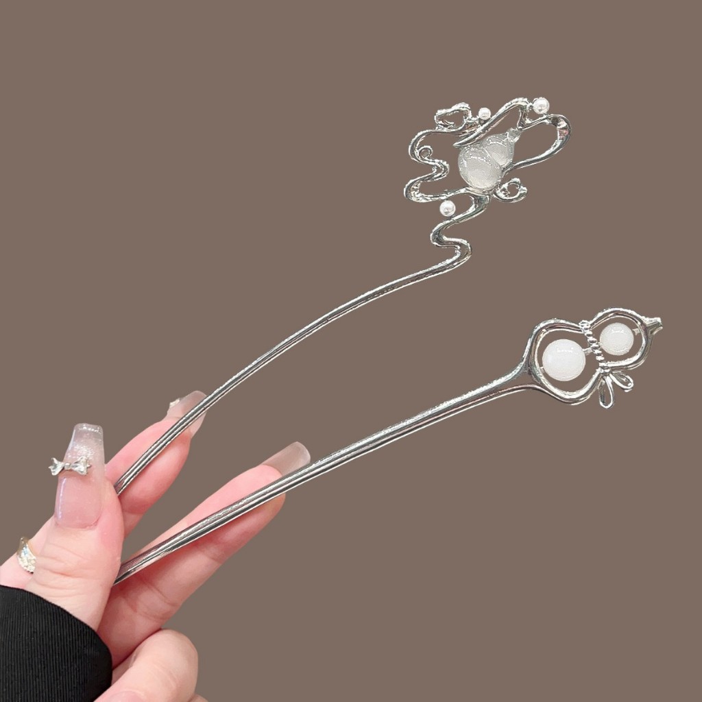 Kẹp tóc ngọc trai bầu cổ mèo - Phong cách đơn giản sang trọng, phụ kiện tóc cao cấp